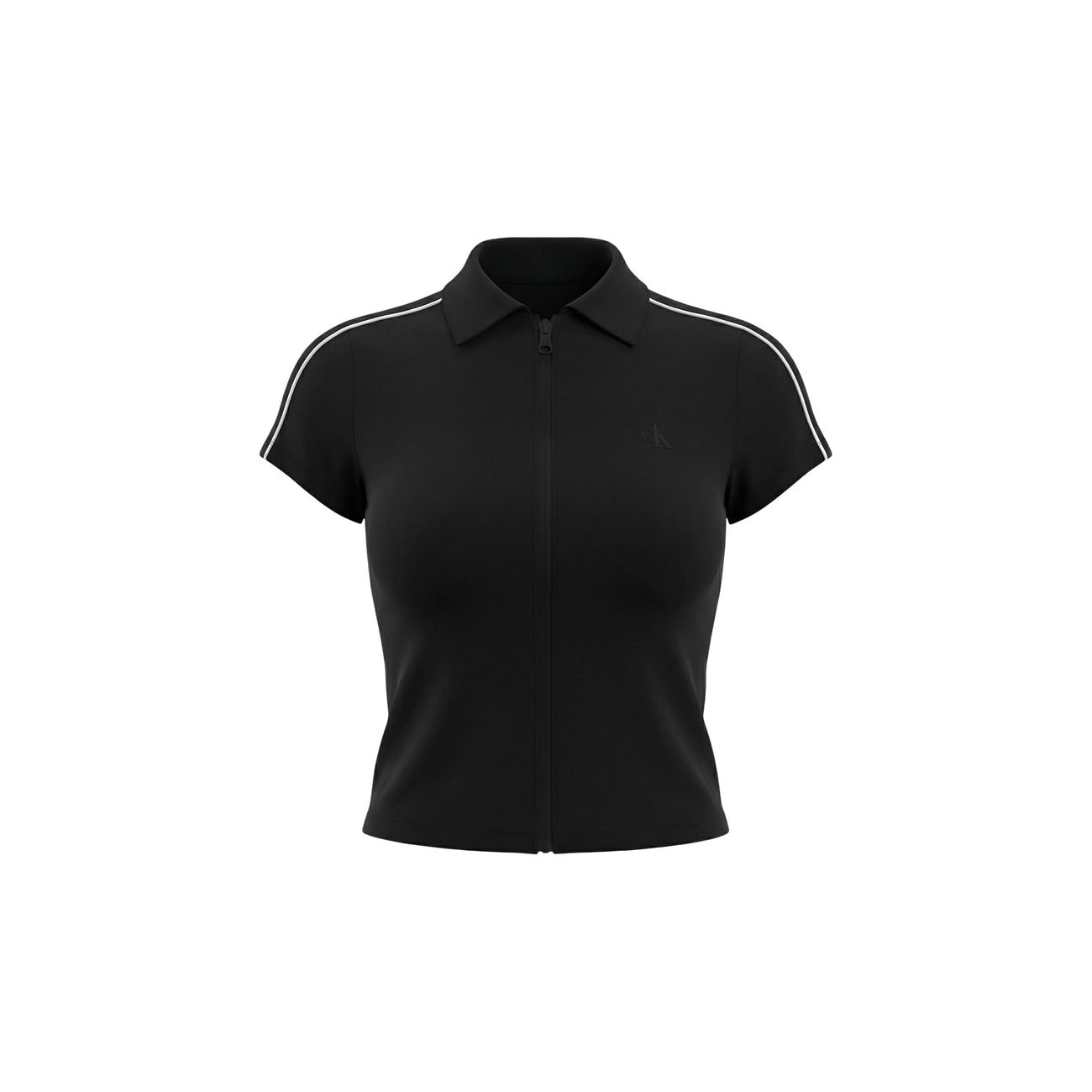 Calvin Klein Jeans T Shirt Donna Nero Maniche Corte Scollo Tondo Primavera Estate