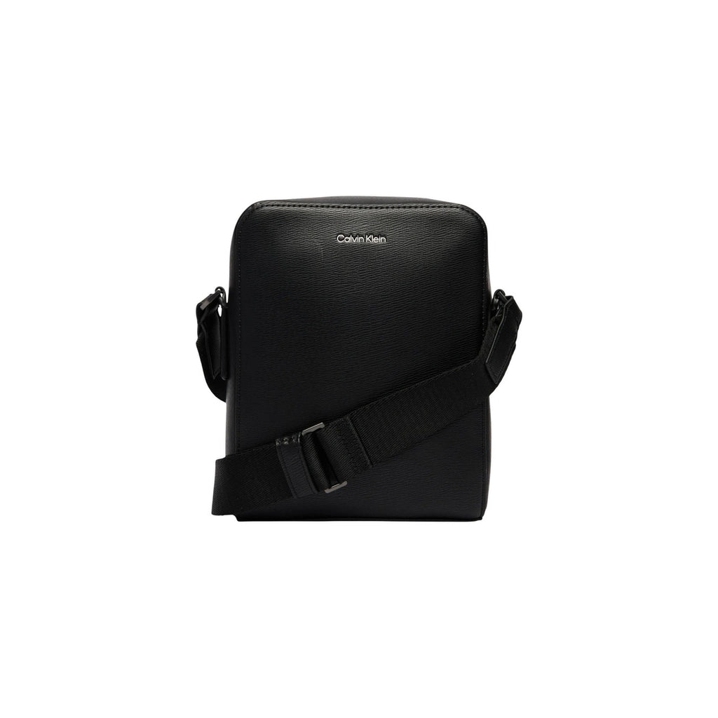 Calvin Klein Borsa Tracolla Uomo Nero 17x21x7 Cm Con Cerniera Tasca Interna Primavera Estate Elegante