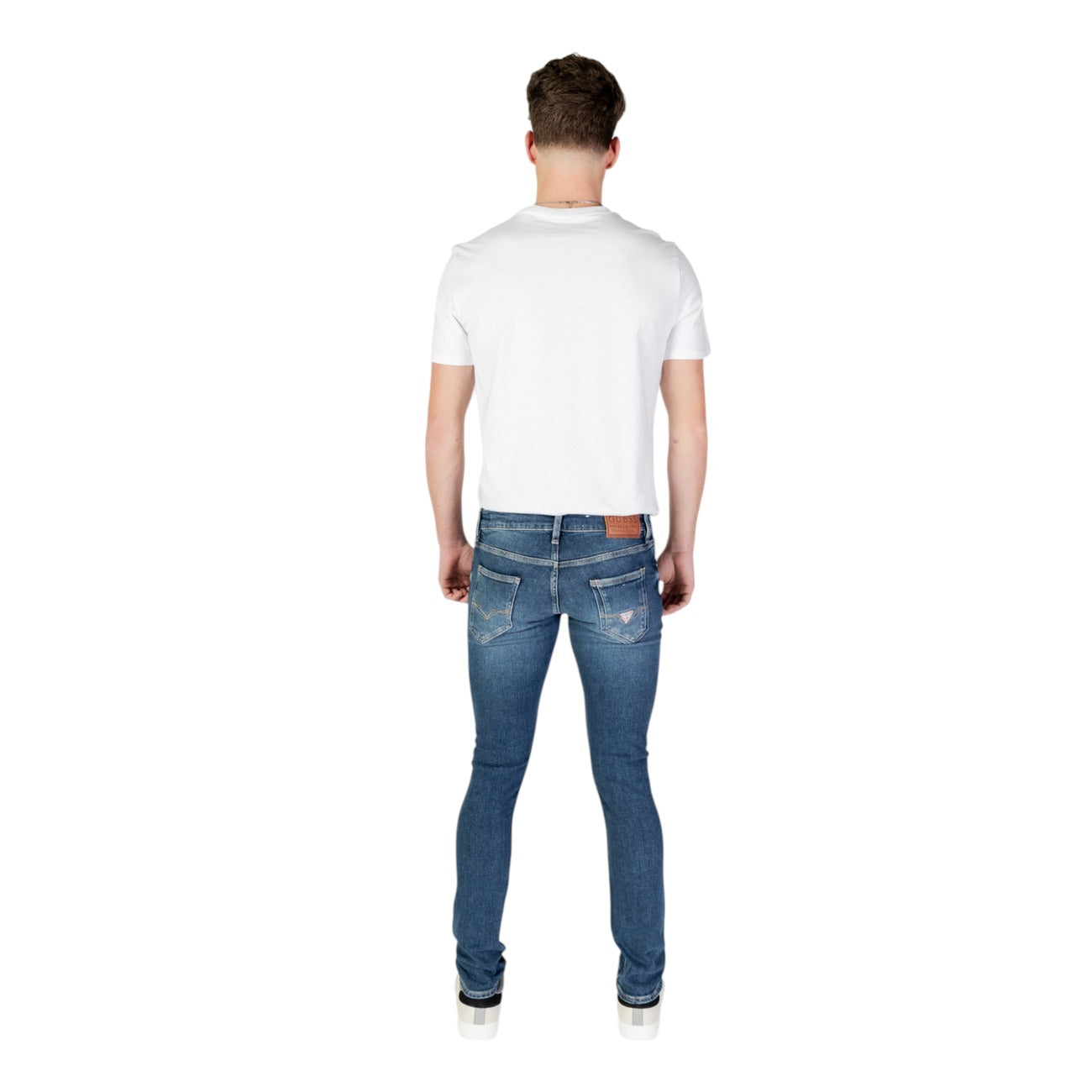 Guess Jeans Uomo Blu Effetto Consumati Primavera Estate Zip e Bottone
