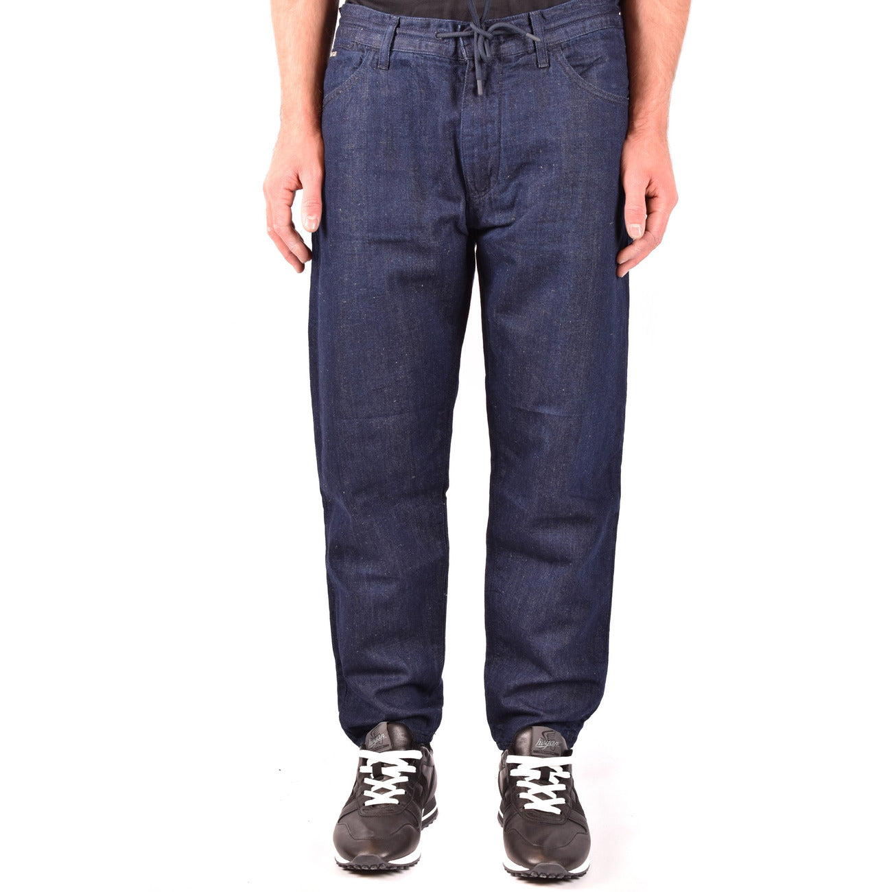 Emporio Armani Jeans Uomo Blu Cotone Lino Primavera Estate