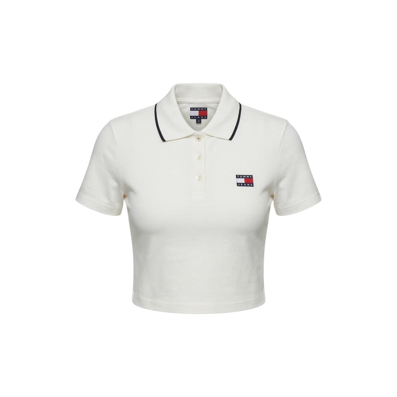 Tommy Hilfiger Jeans Top Donna Polo Bianco Cotone Organico