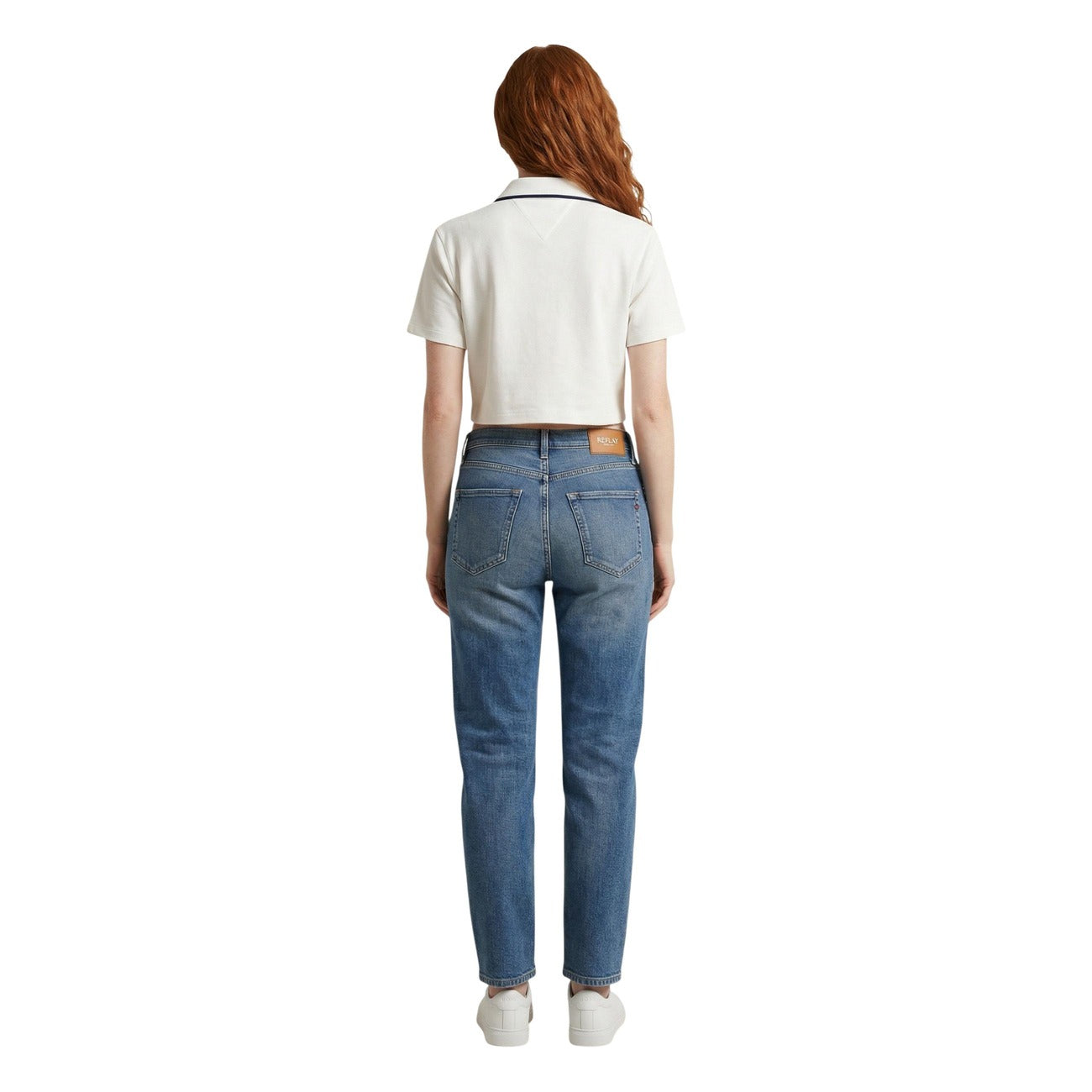 Tommy Hilfiger Jeans Top Donna Polo Bianco Cotone Organico