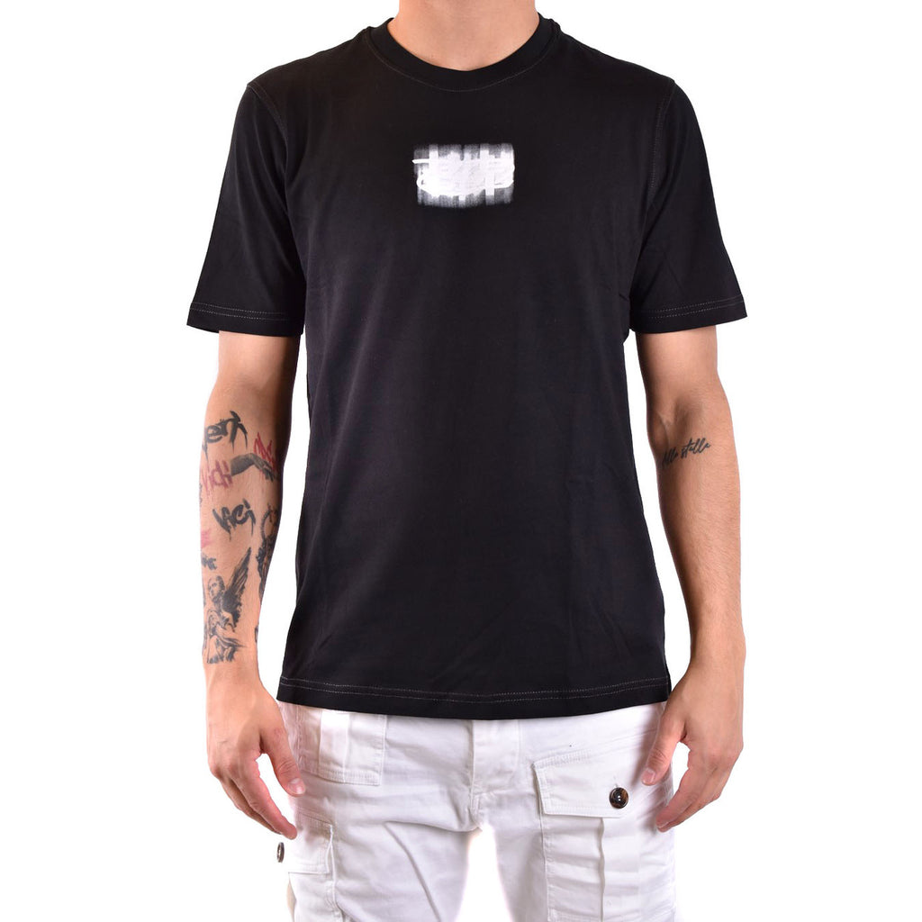 Diesel T Shirt Uomo Nero Stampa Cotone 100 Girocollo Maniche Corte