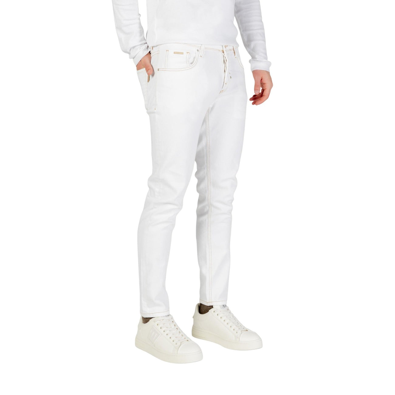 Antony Morato Jeans Uomo Bianco Primavera Estate Cotone Elastico