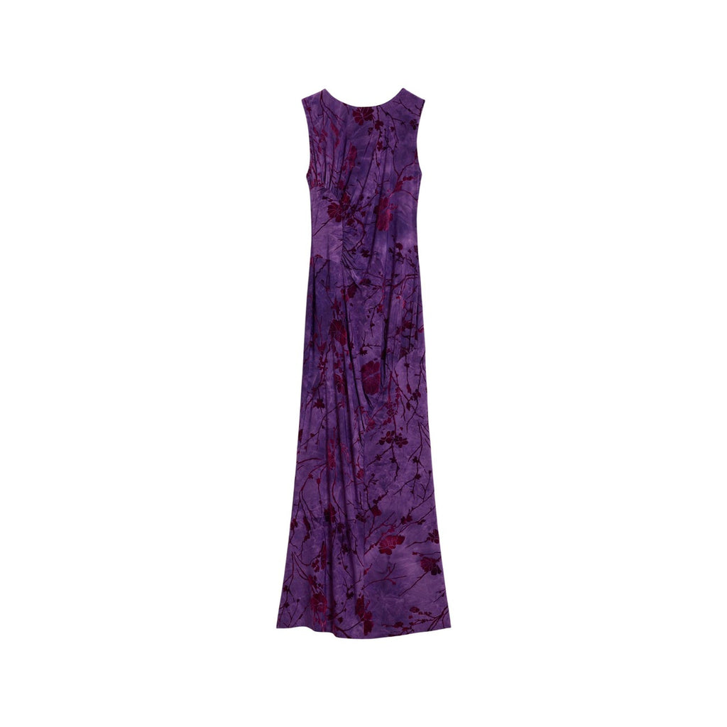 Desigual Abito Donna Viola Floreale Smanicato Primavera Estate