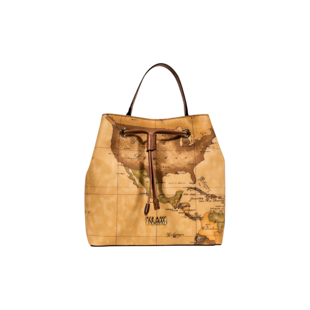 Alviero Martini Prima Classe Borsa Donna Beige Stampa Pelle Mano Tracolla W25 H23 L14 Primavera Estate
