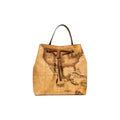 Alviero Martini Prima Classe Borsa Donna Beige Stampa Pelle Mano Tracolla W25 H23 L14 Primavera Estate