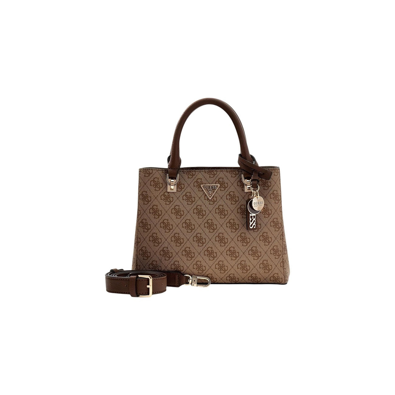 Guess Borsa Donna Bianca A Mano Con Tracolla Piccola 25.5x20x6 cm
