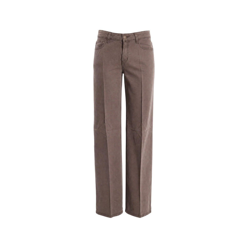Guess Pantaloni Donna Palazzo Beige In Lyocell Primavera Estate