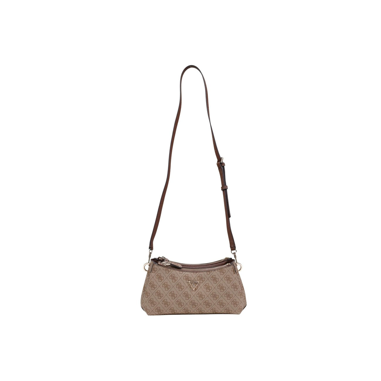 Guess Borsa Donna Beige A Mano Con Tracolla Zip 25x14x8 Cm