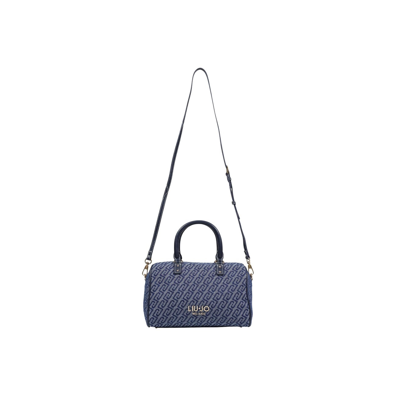 Liu Jo Borsa Donna Satchel Blu In Cotone 80 Percento Con Tracolla 33x17x15 Cm