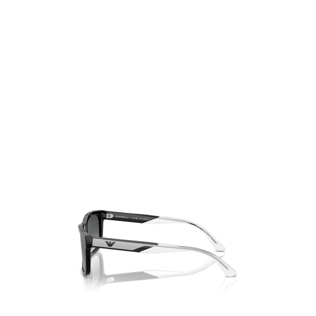 Emporio Armani Occhiali Da Sole Uomo Rettangolari Nero Acetato Polarizzati