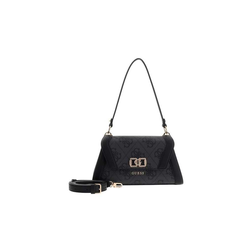 Guess Borsa Donna Grigio A Mano Con Tracolla 27x15x8 Cm Poliuretano
