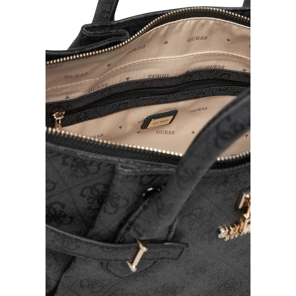 Guess Borsa Donna Satchel Grigio Stampa Yesba Girlfriend 38x27x13 cm