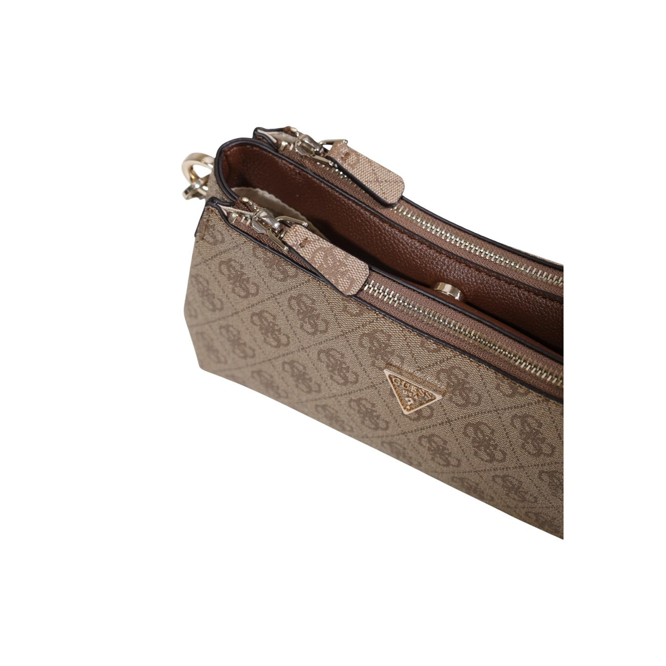 Guess Borsa Donna Beige A Mano Con Tracolla Zip 25x14x8 Cm