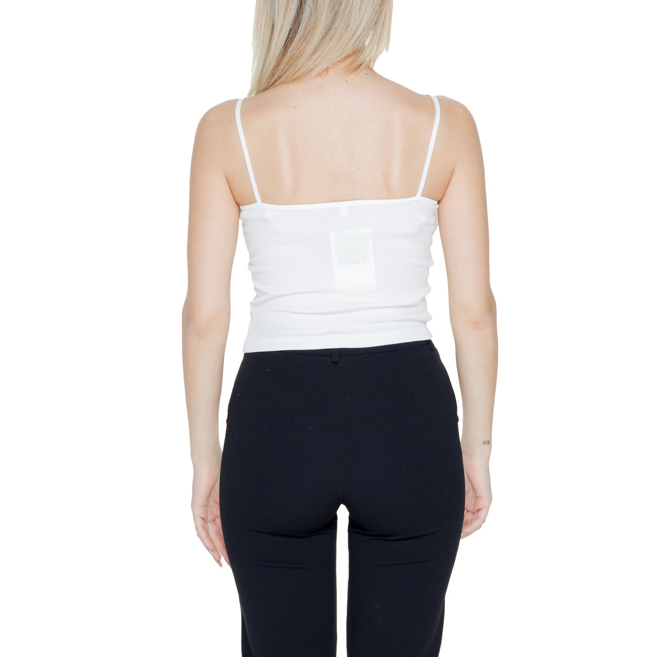 Only Canotta Donna Cotone Bianco Scollo Cuore Elasticizzata