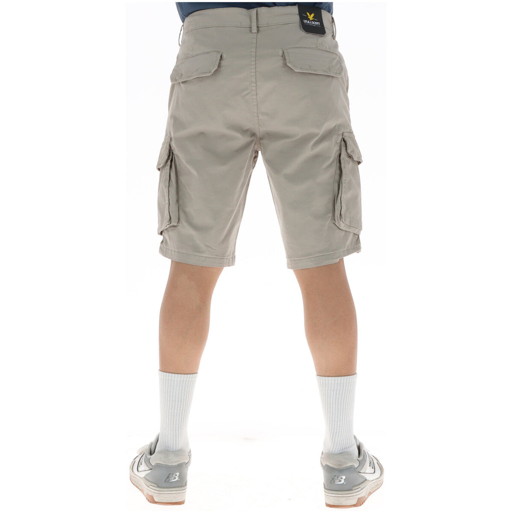 Lyle And Scott Bermuda Uomo Grigio Cotone Elasticizzato Primavera Estate