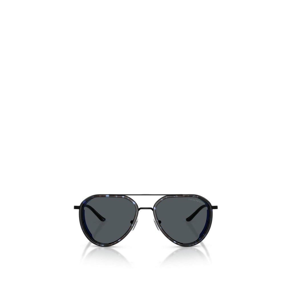 Emporio Armani Occhiali Da Sole Uomo Aviator In Metallo Neri UV