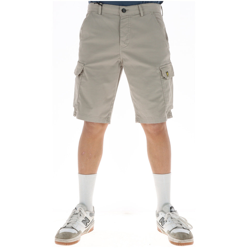 Lyle And Scott Bermuda Uomo Grigio Cotone Elasticizzato Primavera Estate