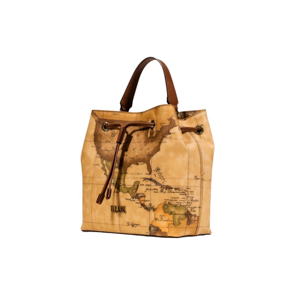 Alviero Martini Prima Classe Borsa Donna Beige Stampa Pelle Mano Tracolla W25 H23 L14 Primavera Estate