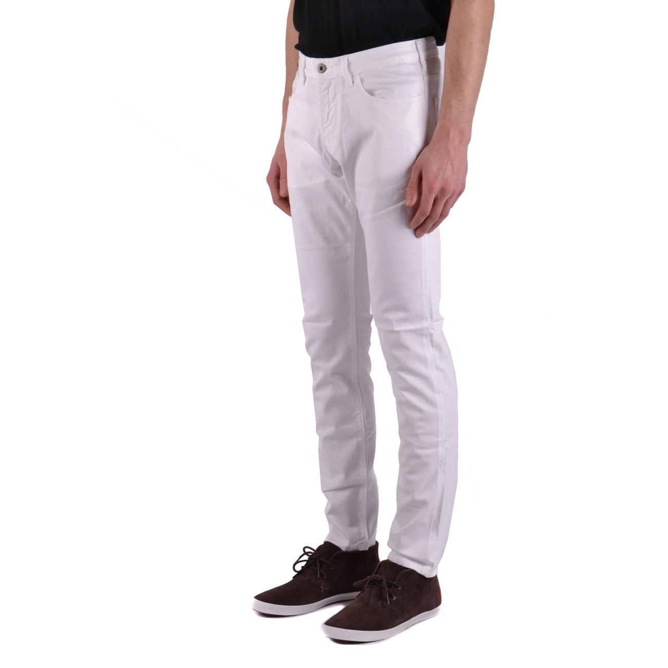 Armani Jeans Uomo Jeans Bianchi Slim Elasticizzati In Cotone Stretch