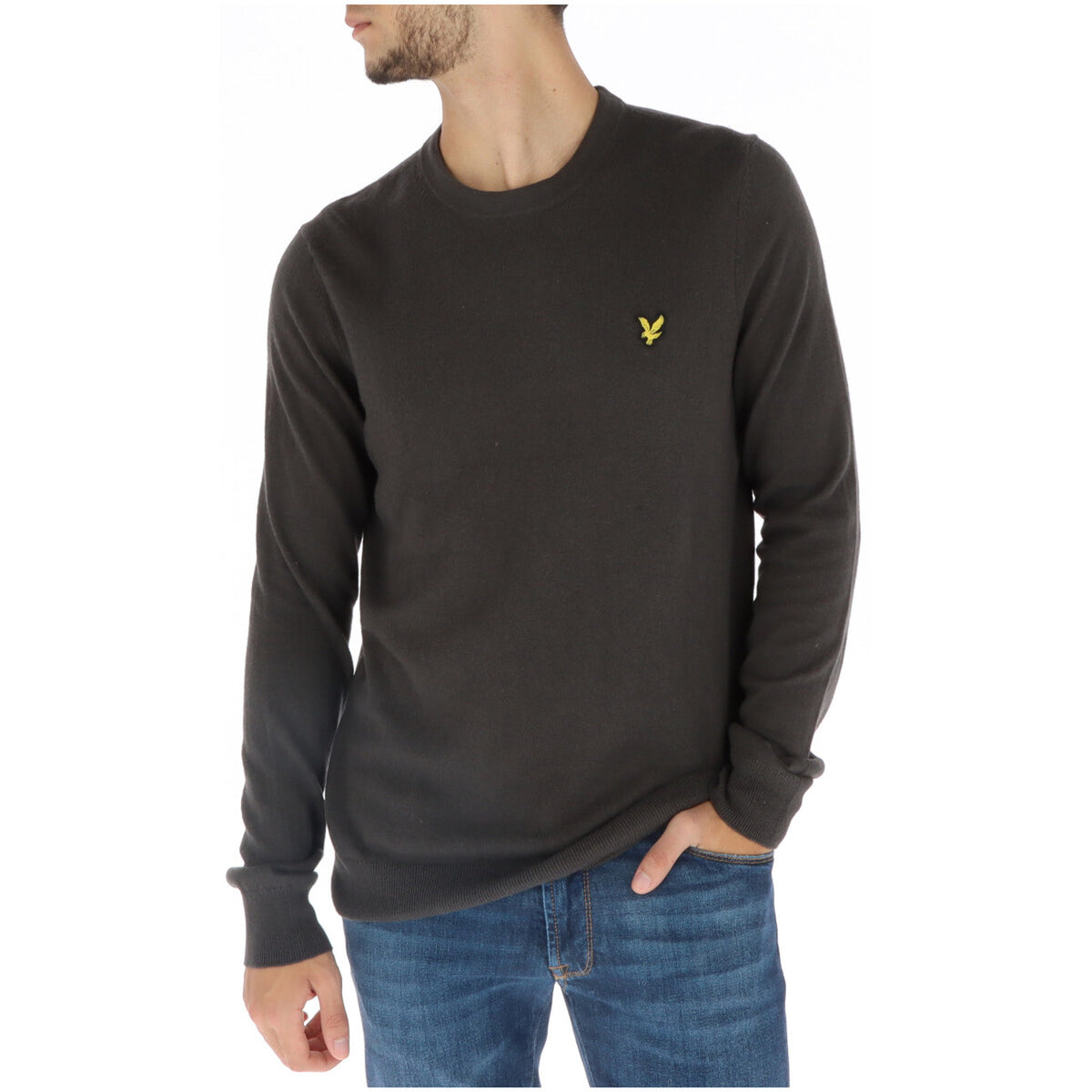 Abbigliamento Maglie Lyle & Scott Lyle And Scott Maglia Uomo Nero Girocollo Misto Lana Merino