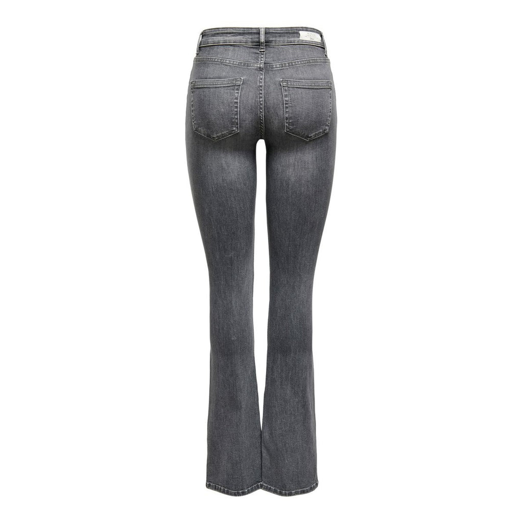 Only Jeans Donna Grigio Cotone Elastan Con Zip E Bottone Primavera Estate