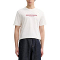 Calvin Klein T Shirt Uomo Cotone Bianco Stampa Girocollo Estate