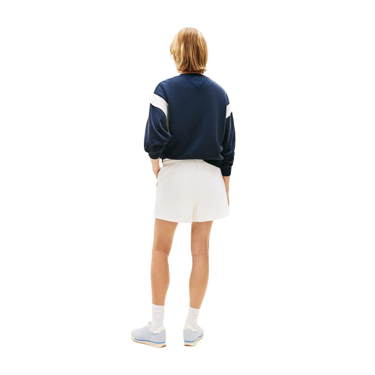 Tommy Hilfiger Jeans Shorts Donna Beige Cotone Organico Primavera Estate