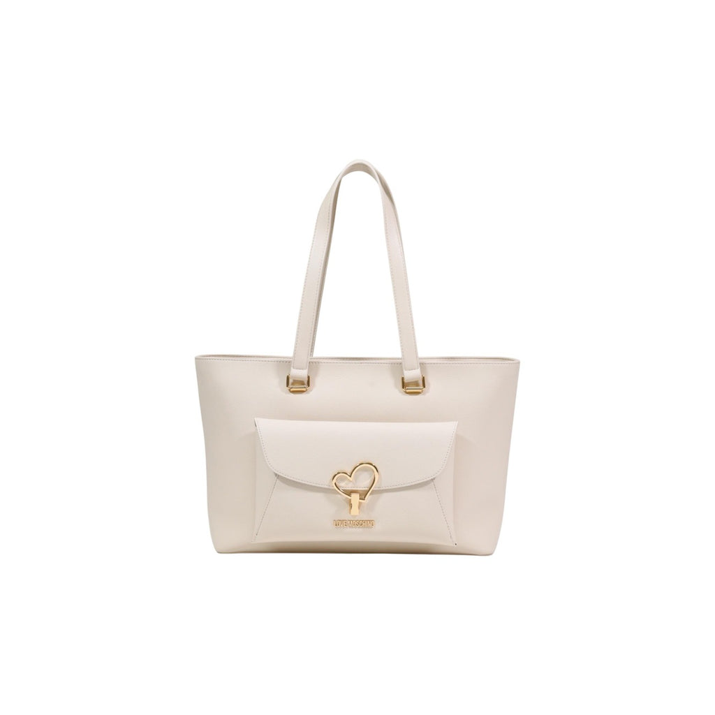 Love Moschino Borsa A Mano Donna Beige 39x24x10 Tasche Interne