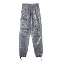 Diesel Pantaloni Donna Puro Cotone Grigio Primavera Estate Con Tasche