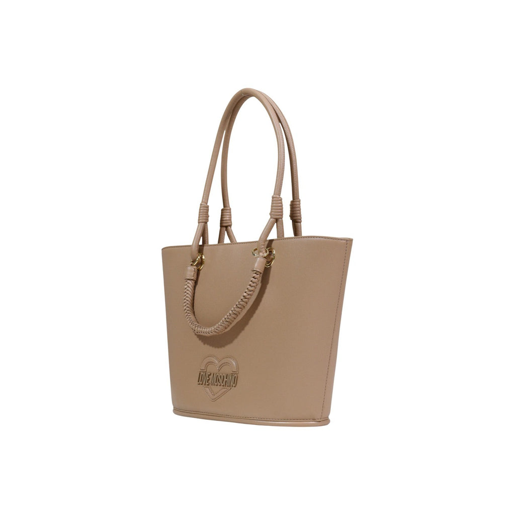 Love Moschino Borsa A Mano Donna Beige 40x25x10 Poliuretano
