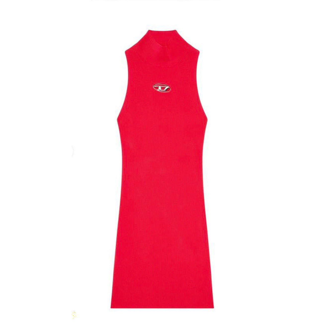 Diesel Abito Donna Smanicato Fucsia Scollo Alto Viscosa Primavera Estate