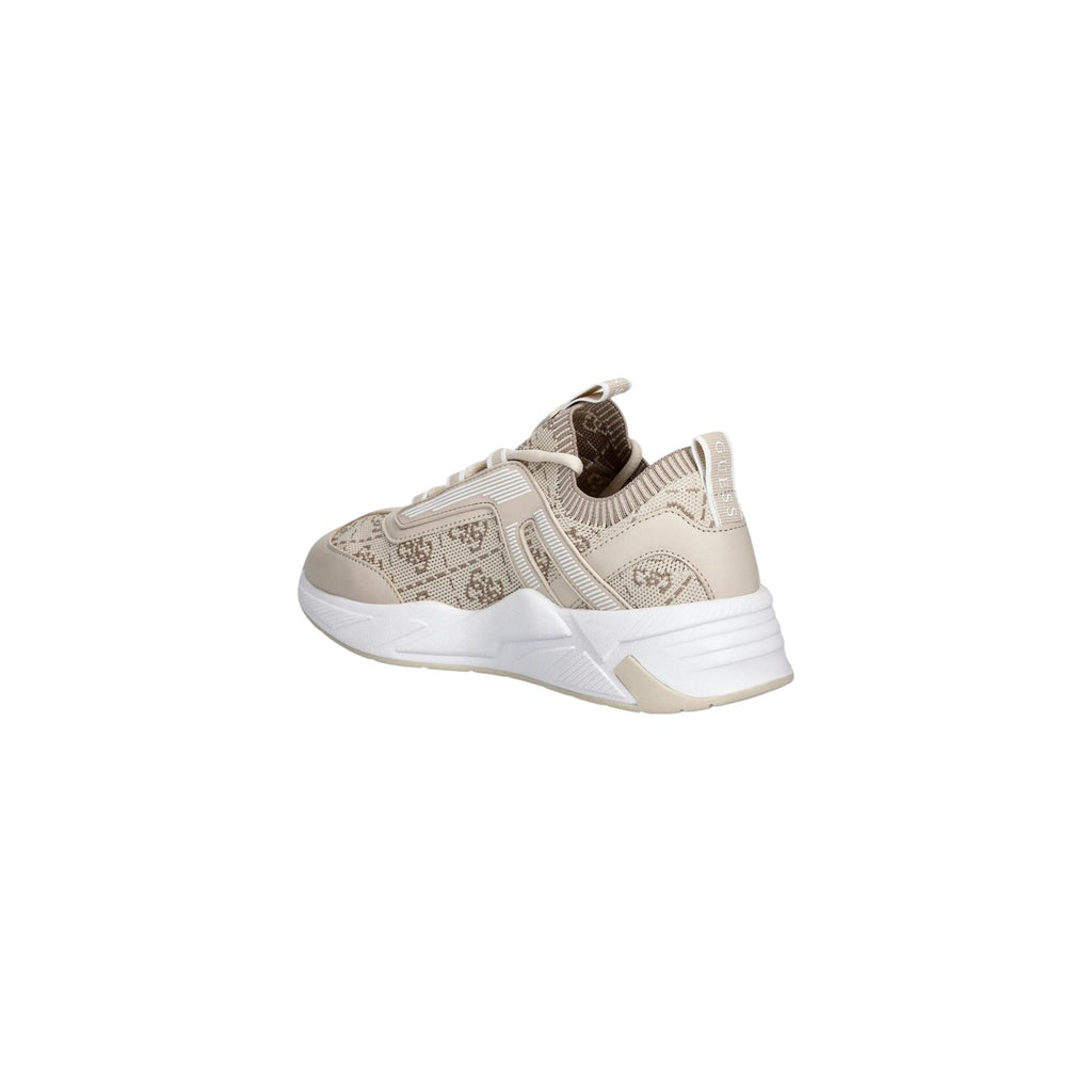Guess Sneakers Donna Beige Nylon Con Lacci Primavera Estate