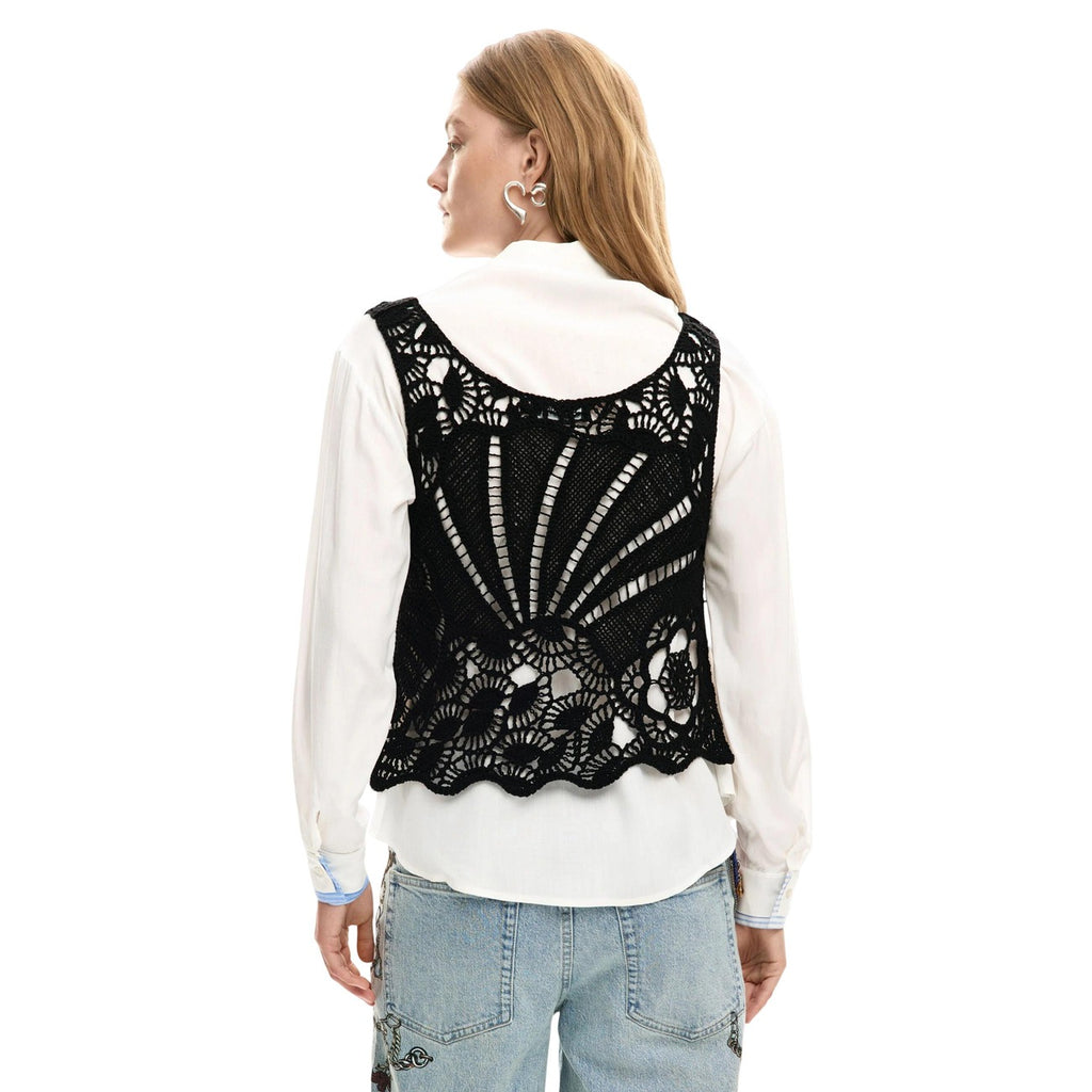 Desigual Camicia Donna Bianca 95 Cotone 5 Poliammide Colletto Classico