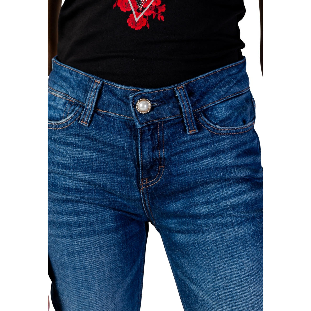 Guess Jeans Donna Nicky Cigarette Blu Jeans Slim Vita Media