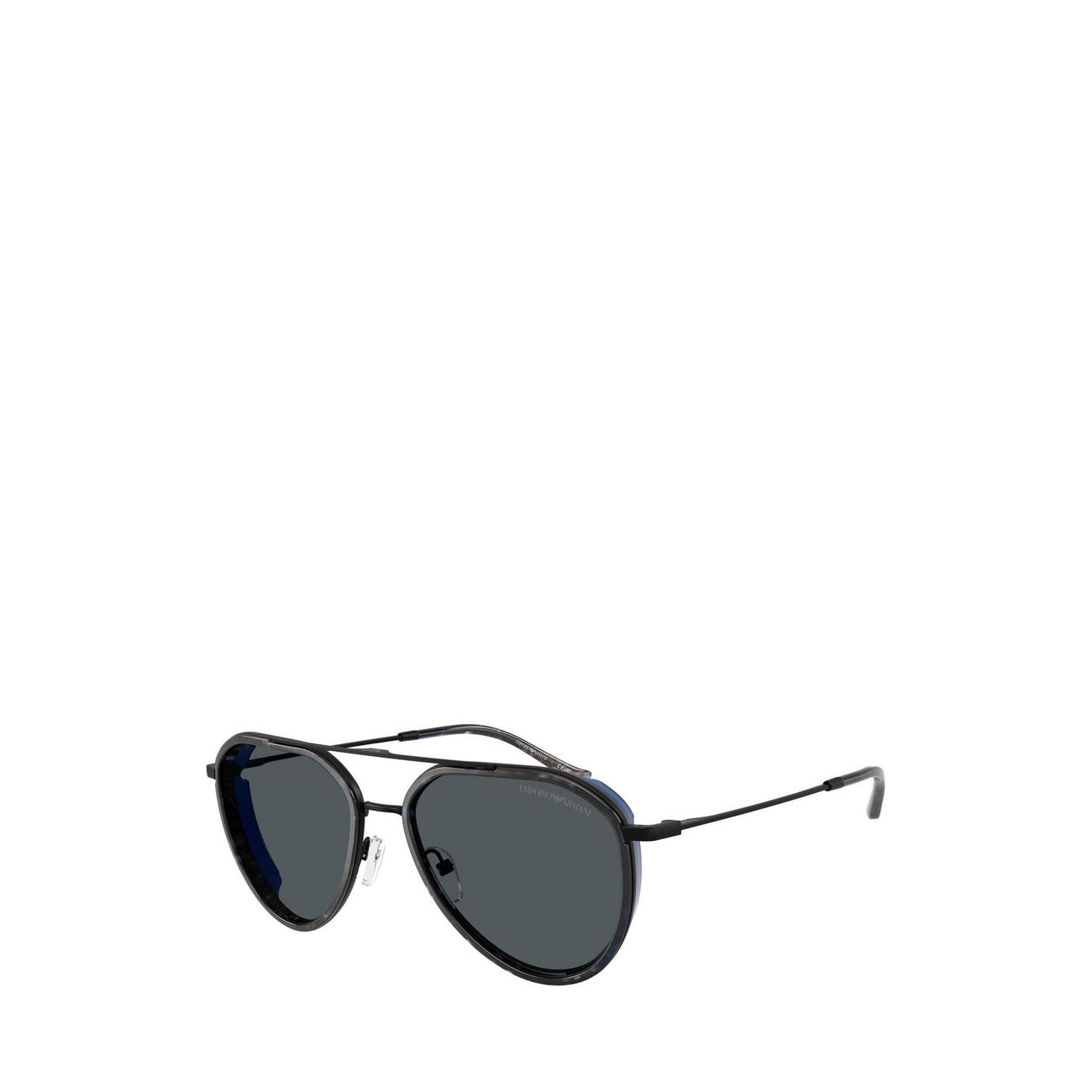 Emporio Armani Occhiali Da Sole Uomo Aviator In Metallo Neri UV