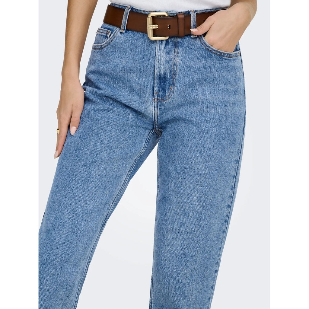 Only Jeans Donna Blu Elasticizzato Cotone Vita Regular Primavera Estate