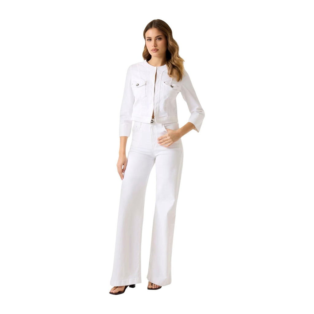 Guess Giacca Donna Rosalia Bianca Maniche Lunghe Primavera