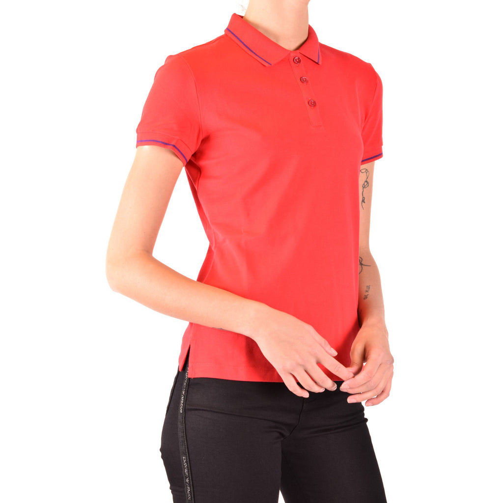 Emporio Armani Polo Donna Rosso In Cotone 100 Per Cento Maniche Corte