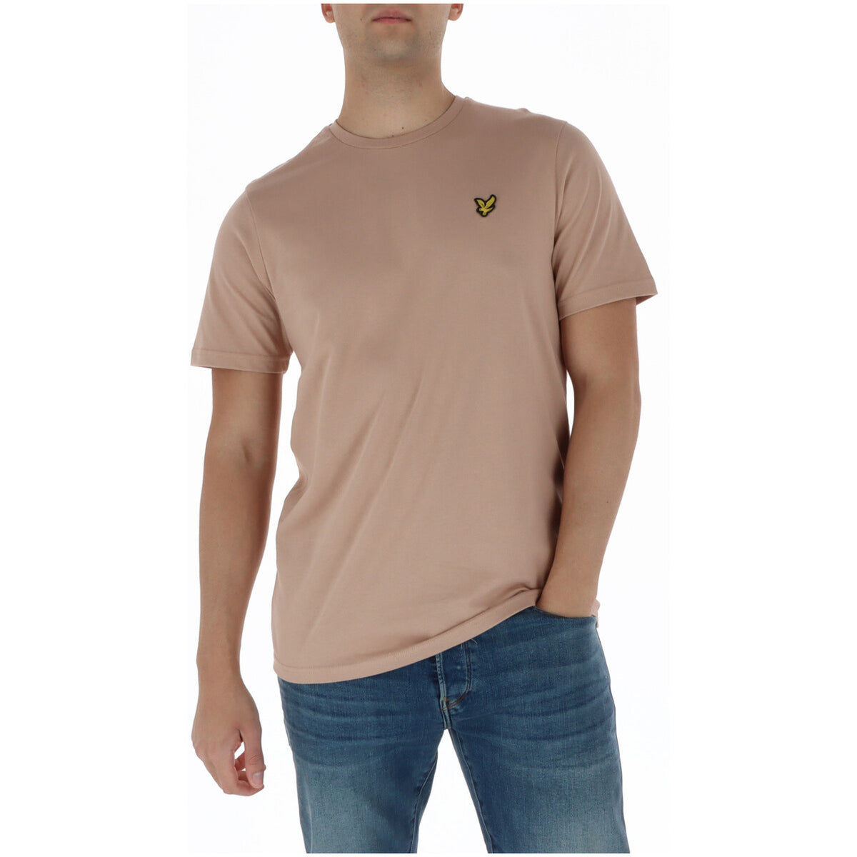 Abbigliamento T-shirt Lyle & Scott Lyle E Scott T Shirt Uomo Rosa Girocollo Cotone Puro Maniche Corte Estate