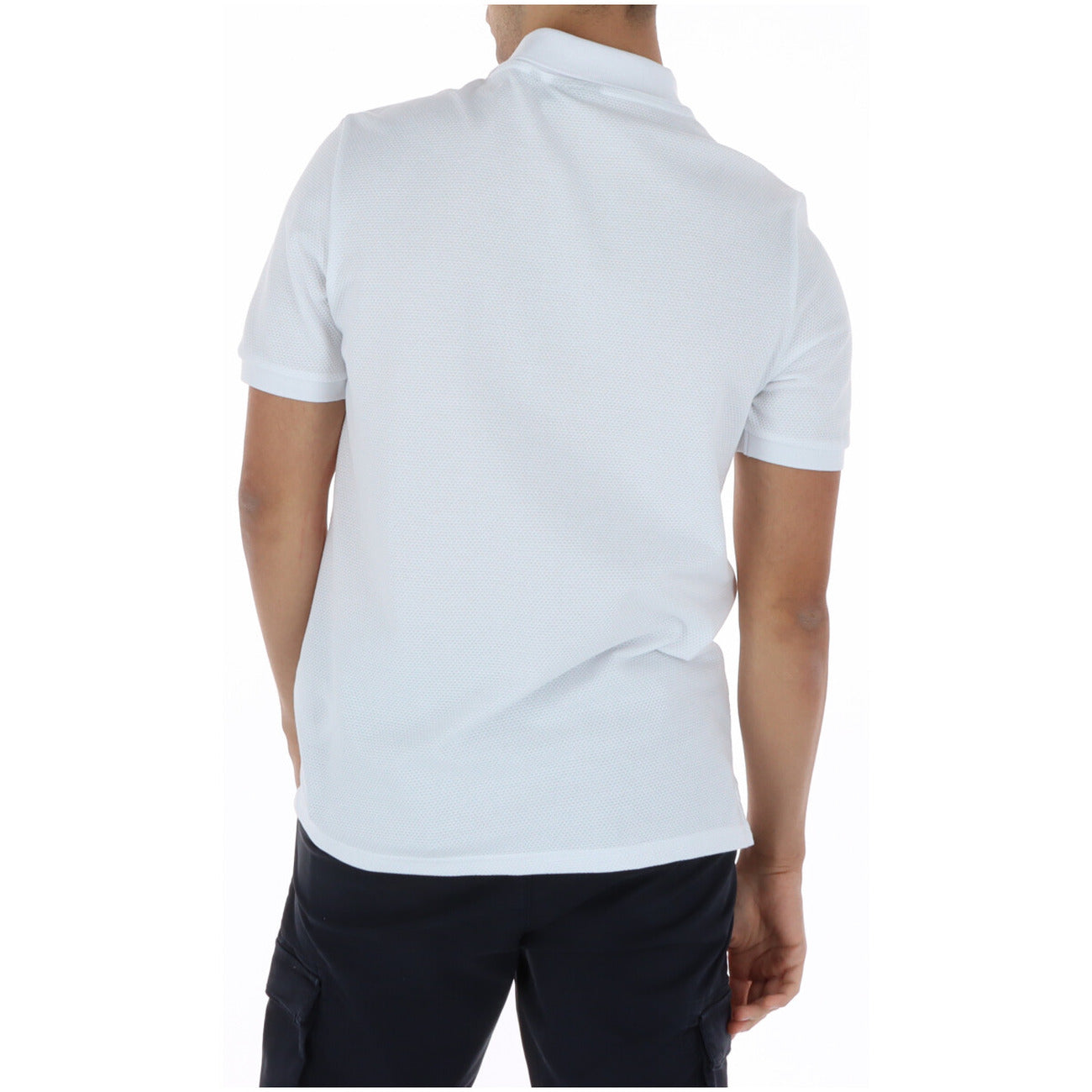 Lyle And Scott Polo Uomo Bianco In Cotone Con Elastan Manica Corta