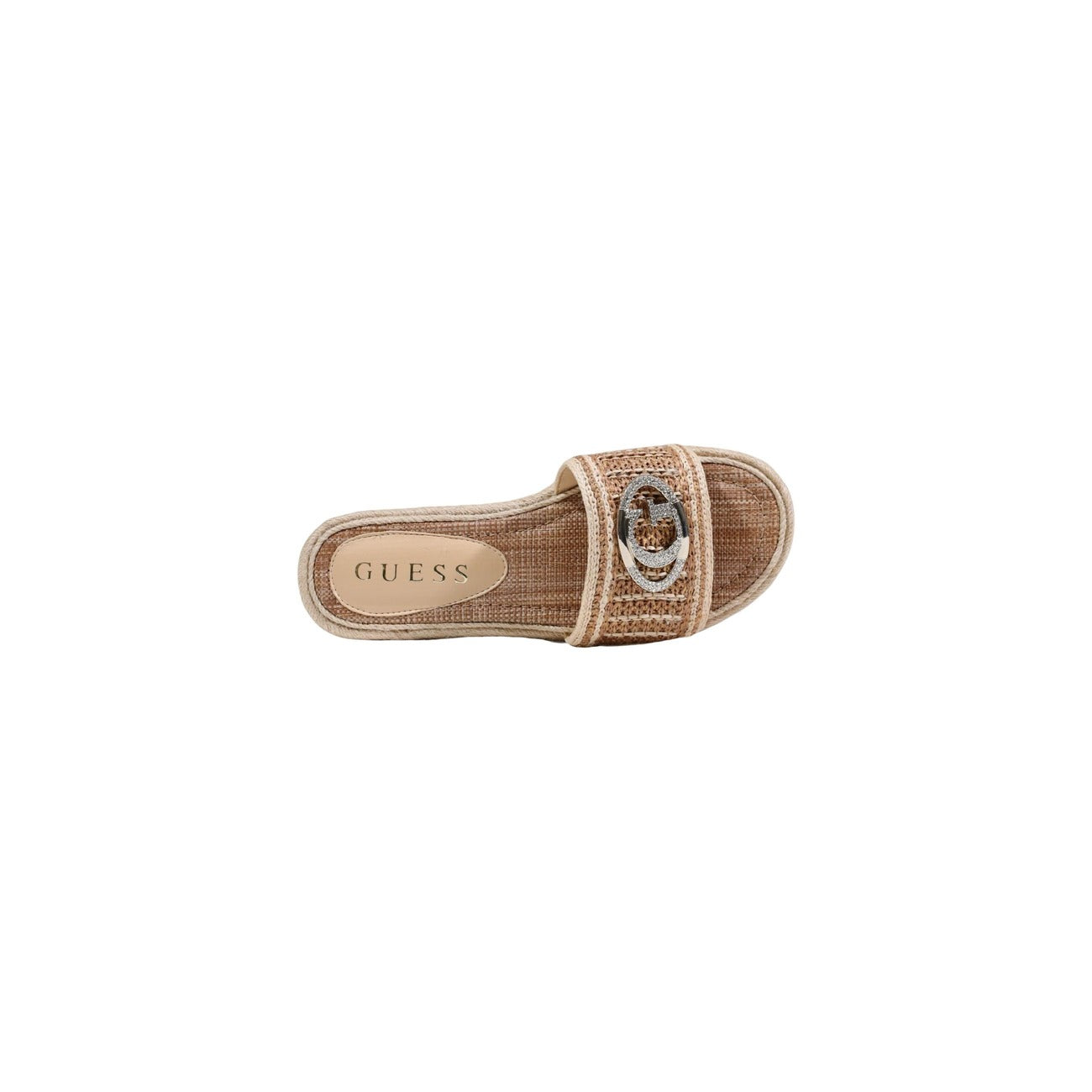 Guess Ciabatte Donna Beige Primavera Estate In Poliuretano